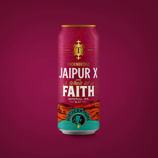 Jaipur X & A Whole Lot of Faith, 8.4% Imperial IPA Beer - Cans Thornbridge