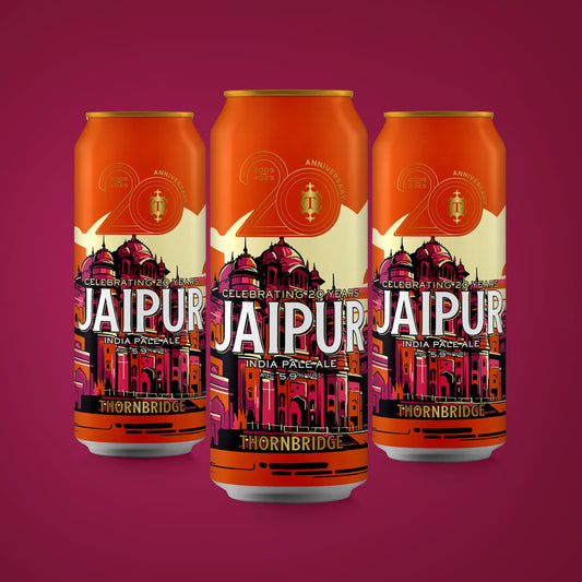 Celebrating 20 Years of Jaipur, 5.9% IPA 12 x 440ml cans Beer - Case Cans Thornbridge