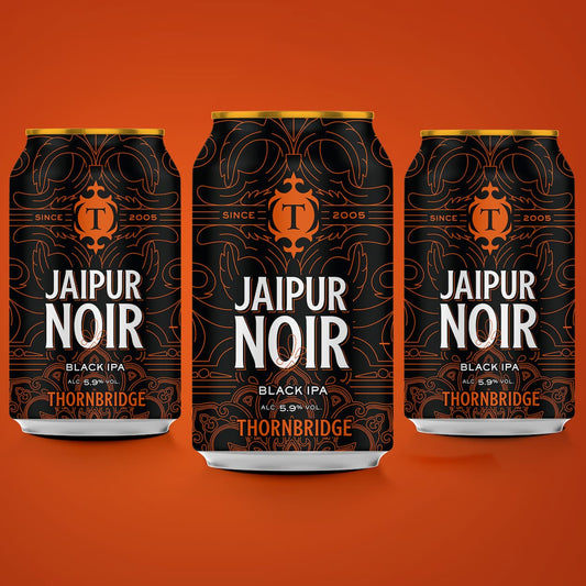 Jaipur Noir, 5.9% Black IPA 12 x 330ml cans Beer - Case Cans Thornbridge