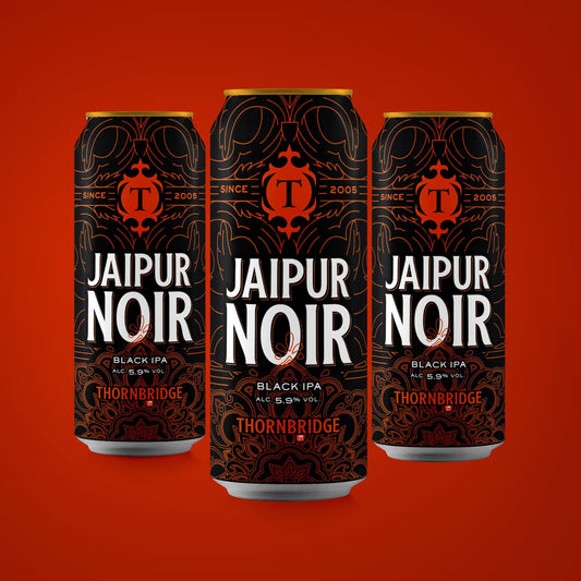 Jaipur Noir, 5.9% Black IPA 12 x 440ml cans Beer - Case Cans Thornbridge