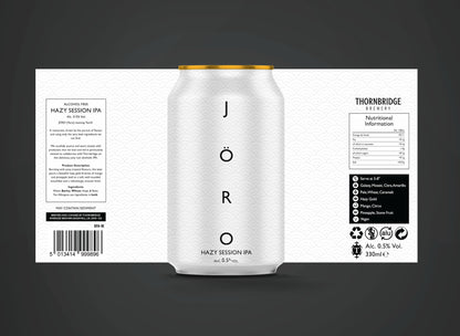 JÖRO, Alcohol Free Hazy Session IPA Beer - Cans Thornbridge