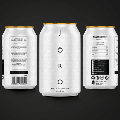 JÖRO, Alcohol Free Hazy Session IPA Beer - Cans Thornbridge