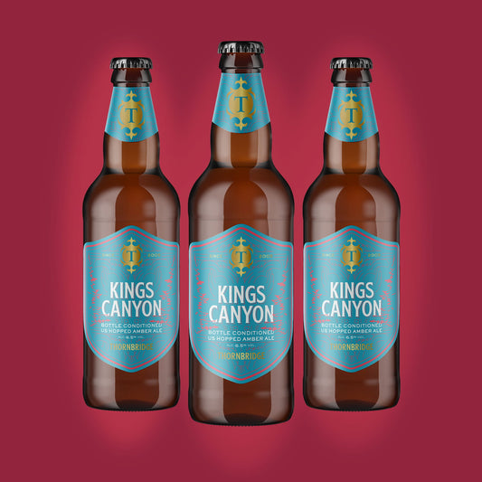 Kings Canyon, 6.5% US Hopped Amber Ale 8 x 500ml bottles Beer - Case Bottle Thornbridge