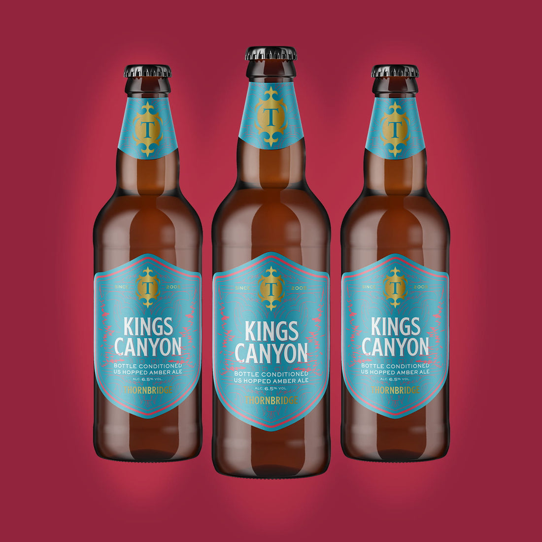 Kings Canyon, 6.5 US Hopped Amber Ale 8 x 500ml bottles Thornbridge