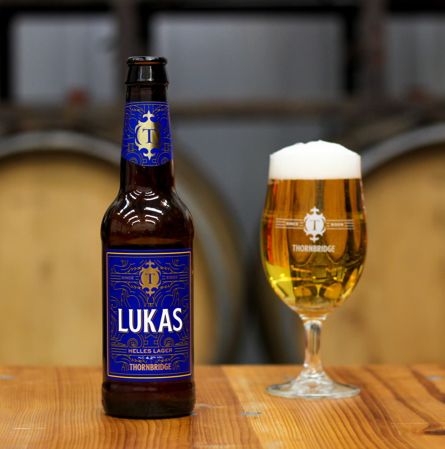 Lukas , 4.2% Helles Lager (Gluten Free) 12 x 330ml bottles Beer - Case Bottle Thornbridge