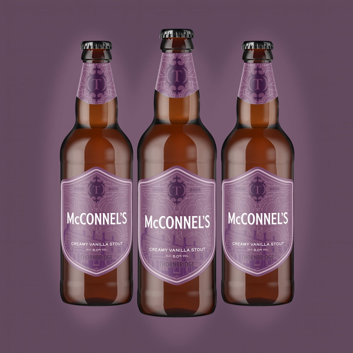 McConnel's, 5% Creamy Vanilla Stout 8 x 500ml bottles Beer - Case Bottle Thornbridge