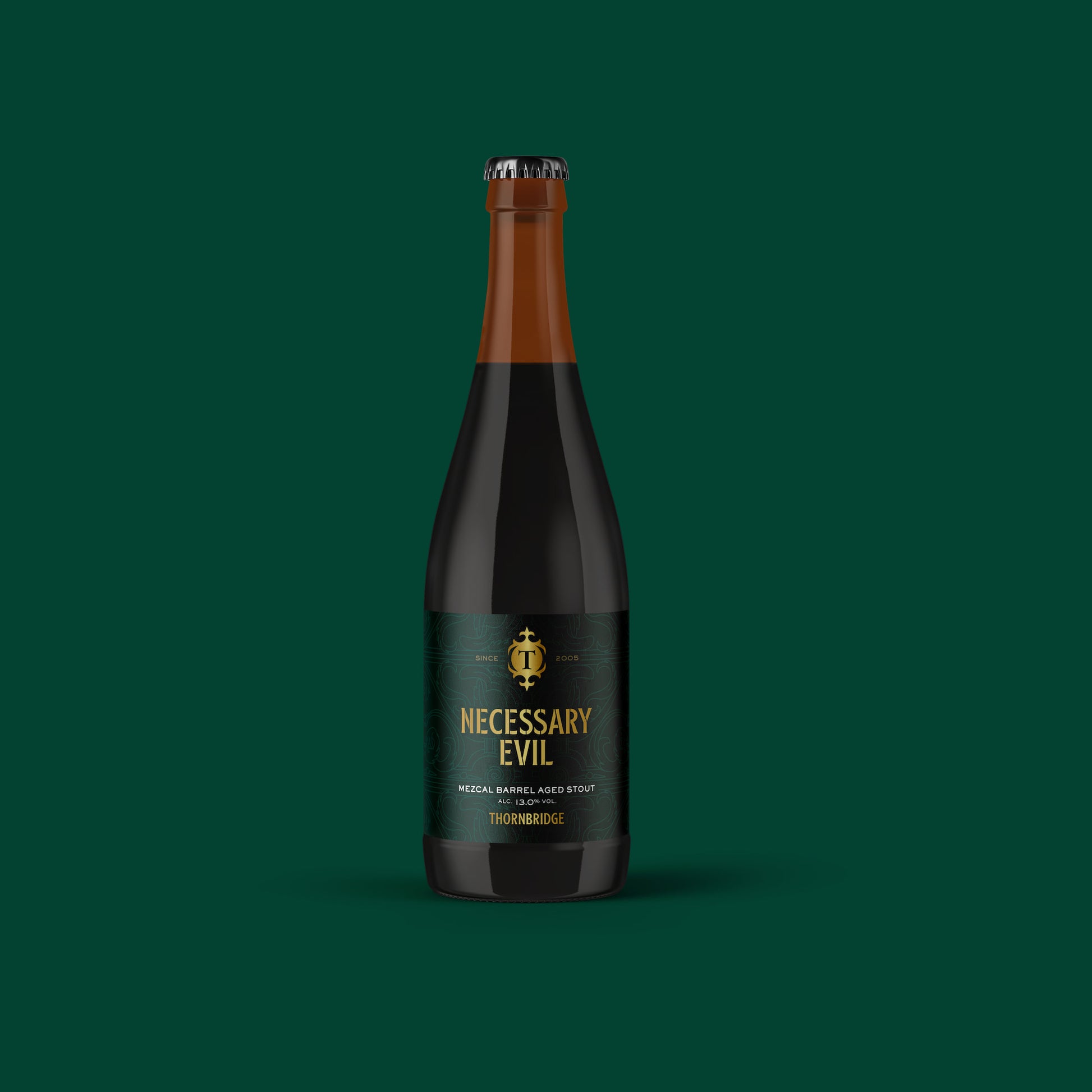 Necessary Evil, 13% ABV Mezcal Barrel Aged Stout Beer - BA Single Bottle Thornbridge