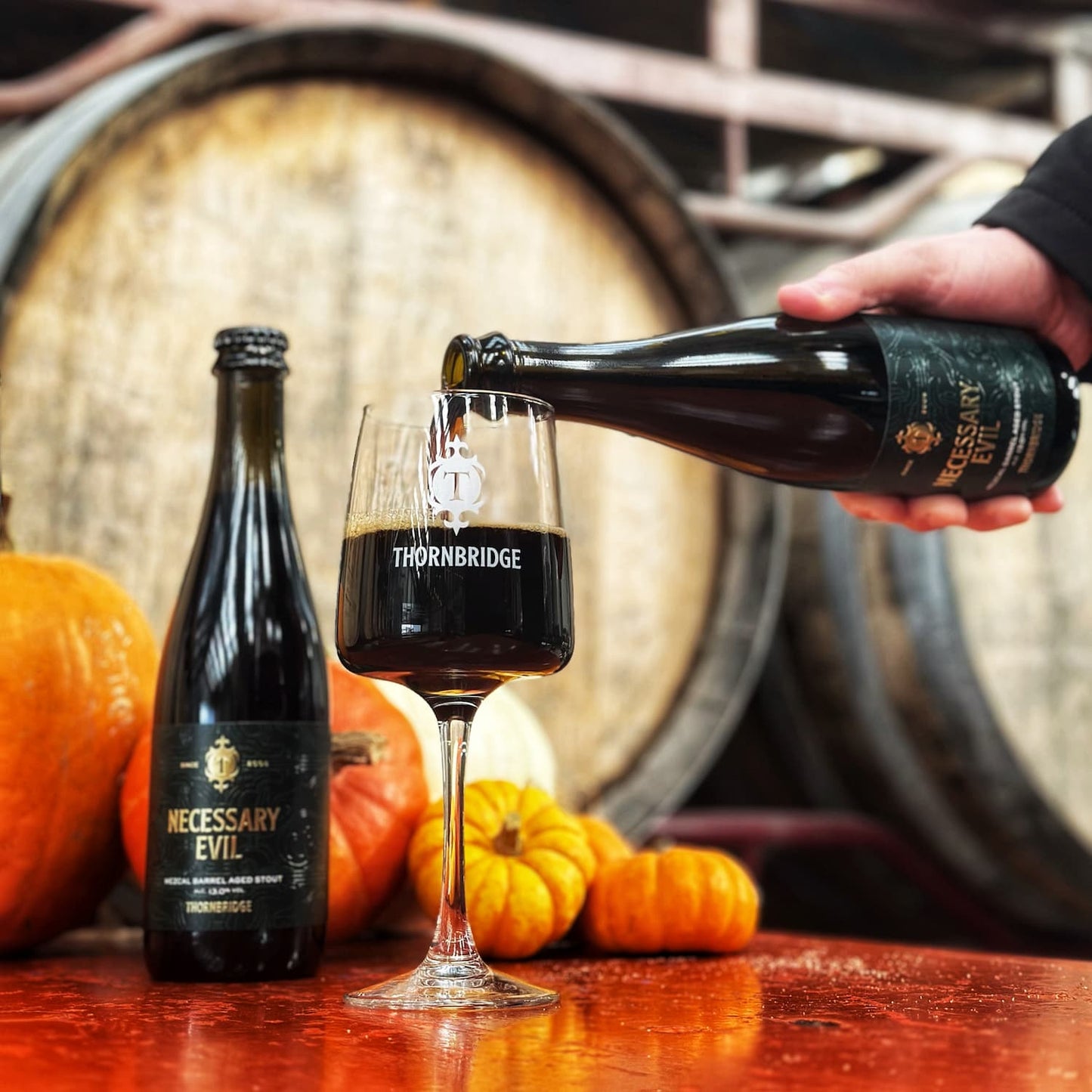 Necessary Evil, 13% ABV Mezcal Barrel Aged Stout 12 x 375ml bottles