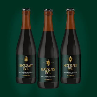 Necessary Evil, 13% ABV Mezcal Barrel Aged Stout 12 x 375ml bottles