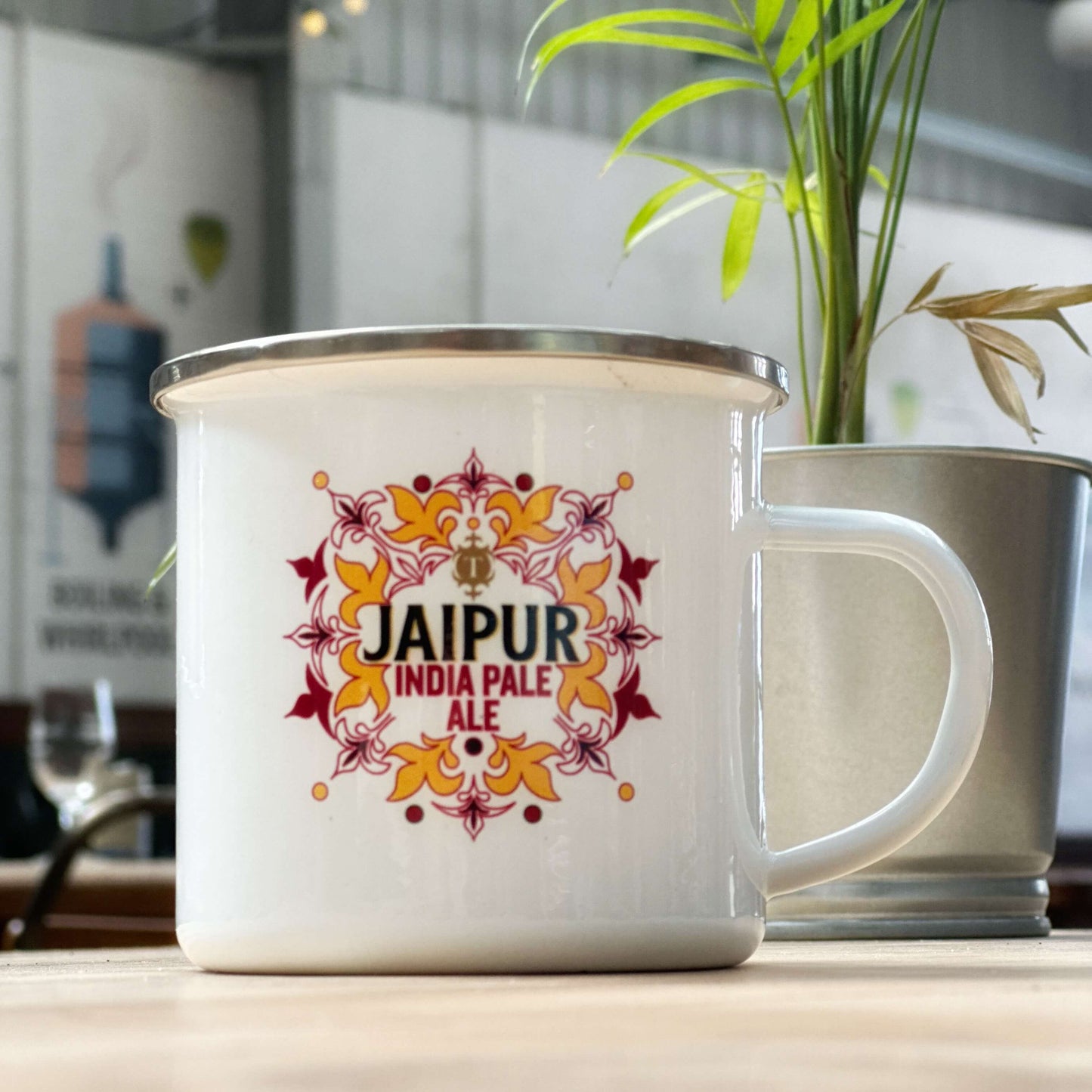 Jaipur Tin Camping Mug Glassware Thornbridge