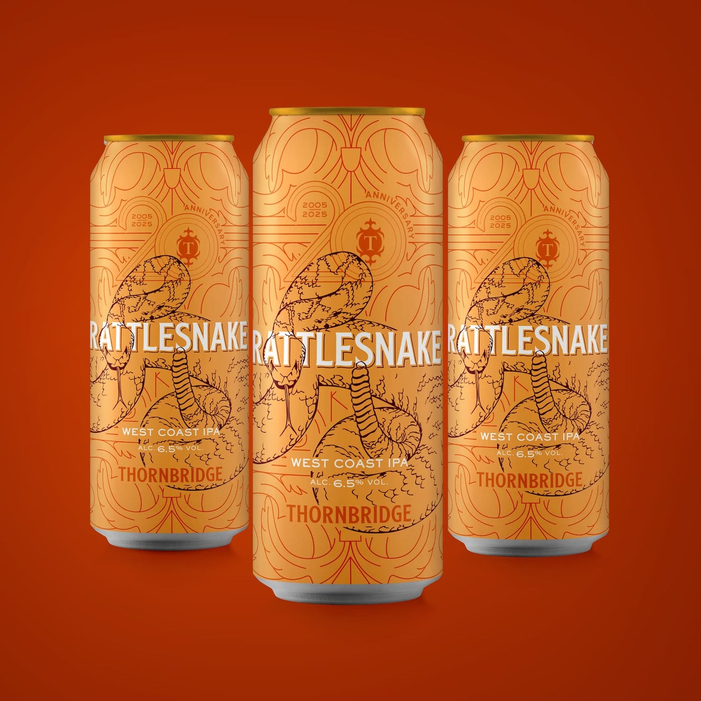 Rattlesnake, 6.5% West Coast IPA 12 x 440ml cans Beer - Case Cans Thornbridge