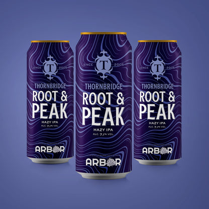 Root and Peak, 7.1% Hazy IPA Beer - Cans Thornbridge