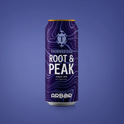 Root and Peak, 7.1% Hazy IPA Beer - Cans Thornbridge