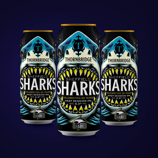 Sharks 4.3% Hazy Session IPA 12 x 440ml cans Beer - Case Cans Thornbridge