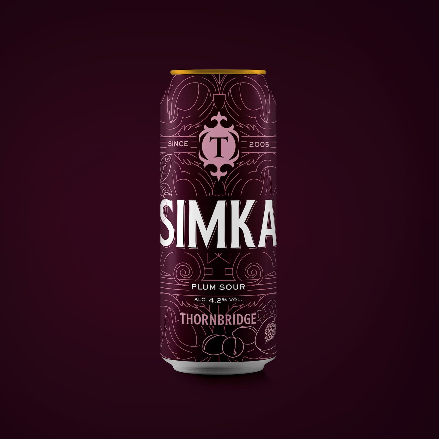 Simka, 4.2% Plum Sour Beer - Single Can Thornbridge