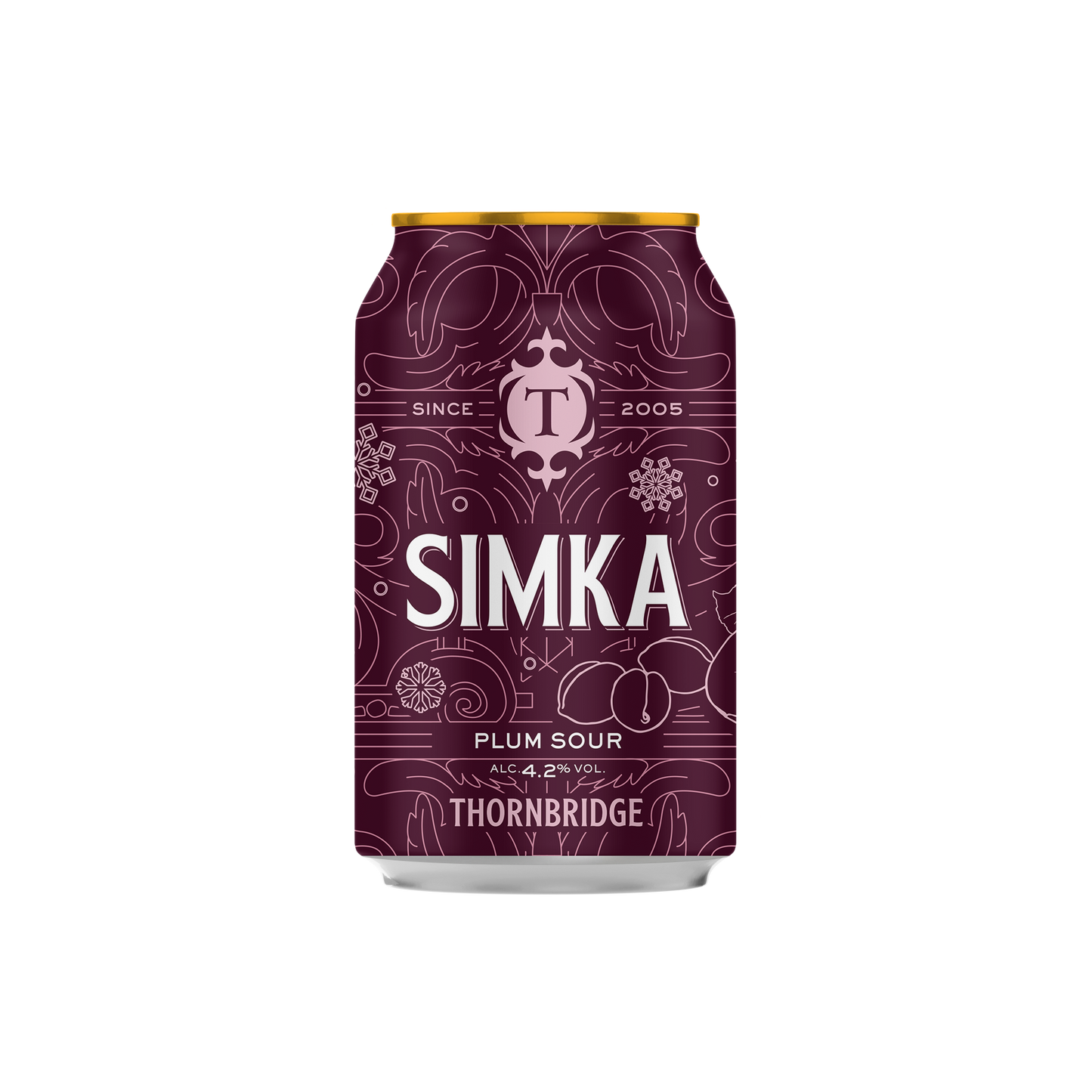 Simka, 4.2% Plum Sour 12 x 330ml cans Beer - Case Cans Thornbridge