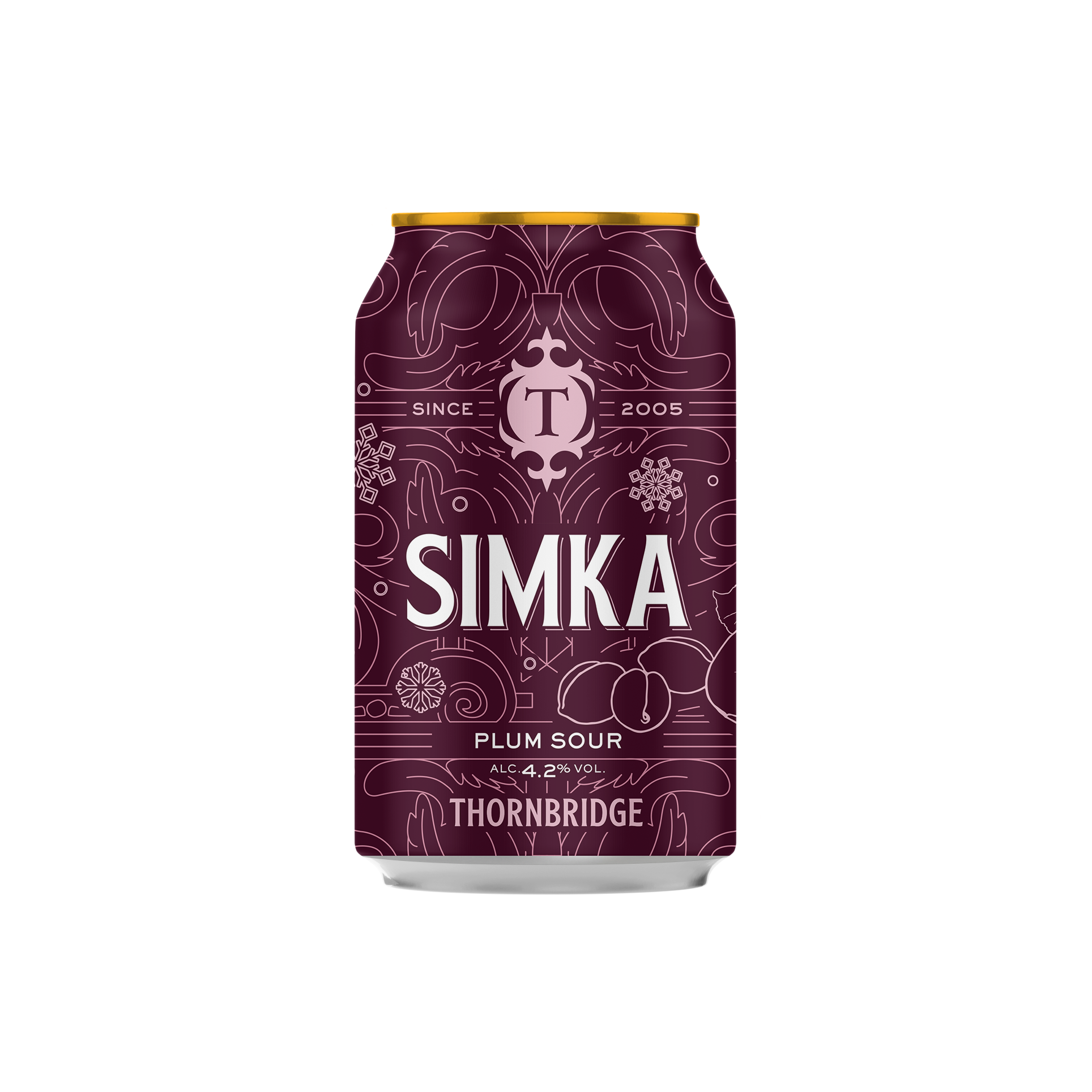 Simka, 4.2% Plum Sour 12 x 330ml cans Beer - Case Cans Thornbridge