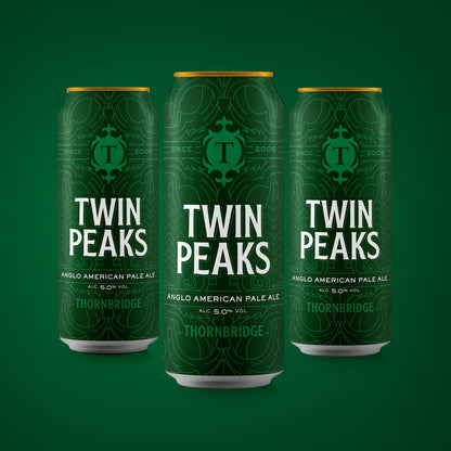 Twin Peaks, 5% Anglo American Pale Ale Beer - Cans Thornbridge