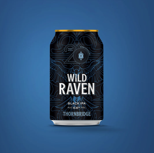 Wild Raven 6.6% Black IPA 330ml can Beer - Single Can Thornbridge