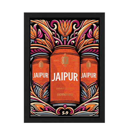 Jaipur Illustrated Poster Framed art print Thornbridge