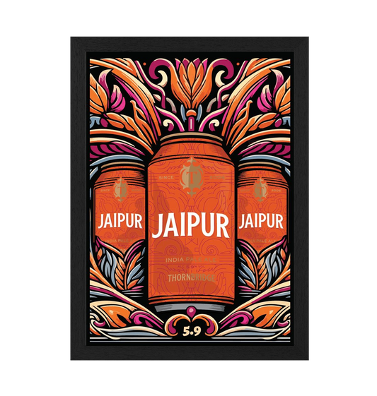 Jaipur Illustrated Poster Framed art print Thornbridge