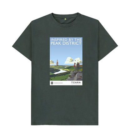 Tzara Inspired by the Peak District retro T shirt Printed T-shirt Thornbridge