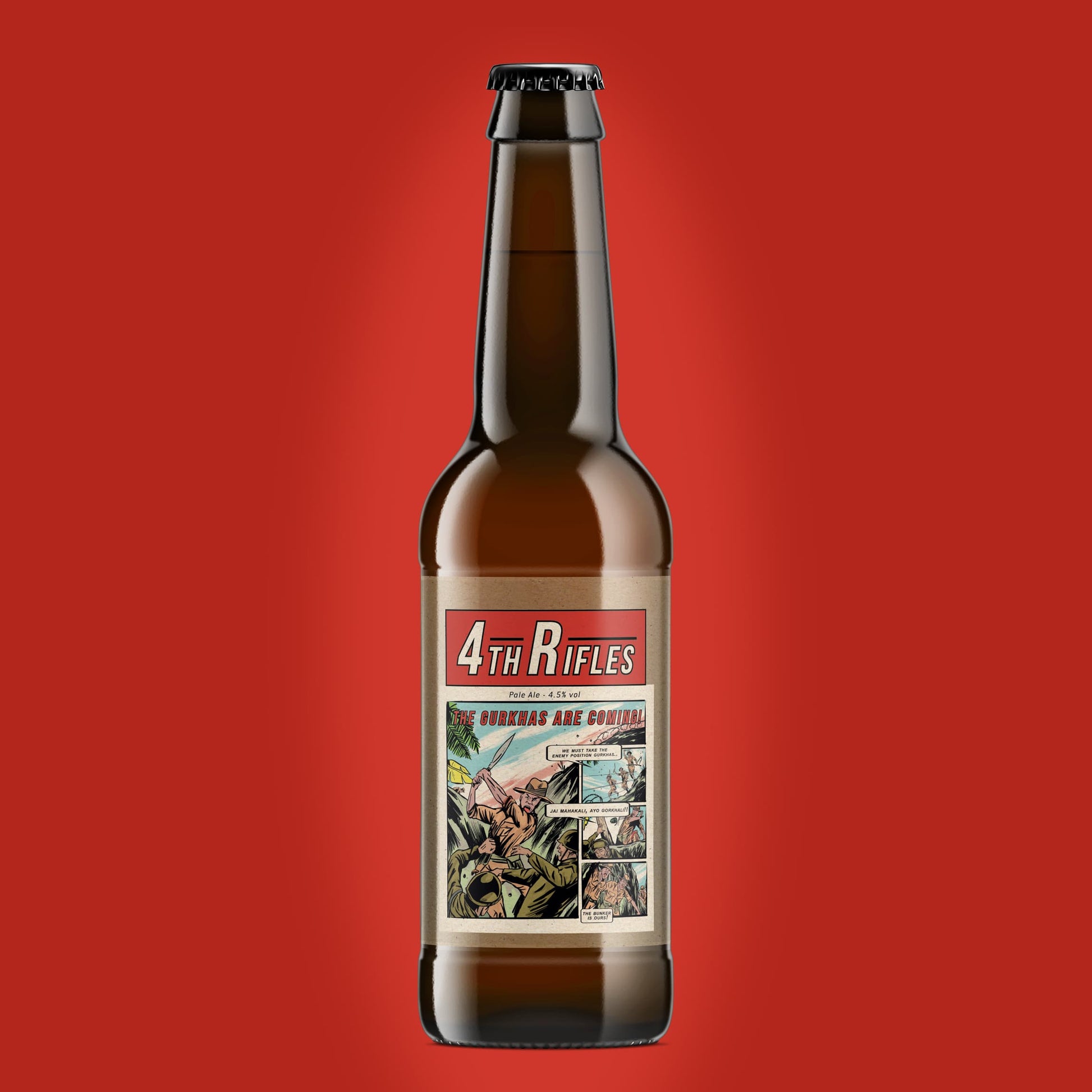 4th Rifles, 4.5% Pale Ale 4x330ml bottles Beer - Mini Case Bottle Thornbridge