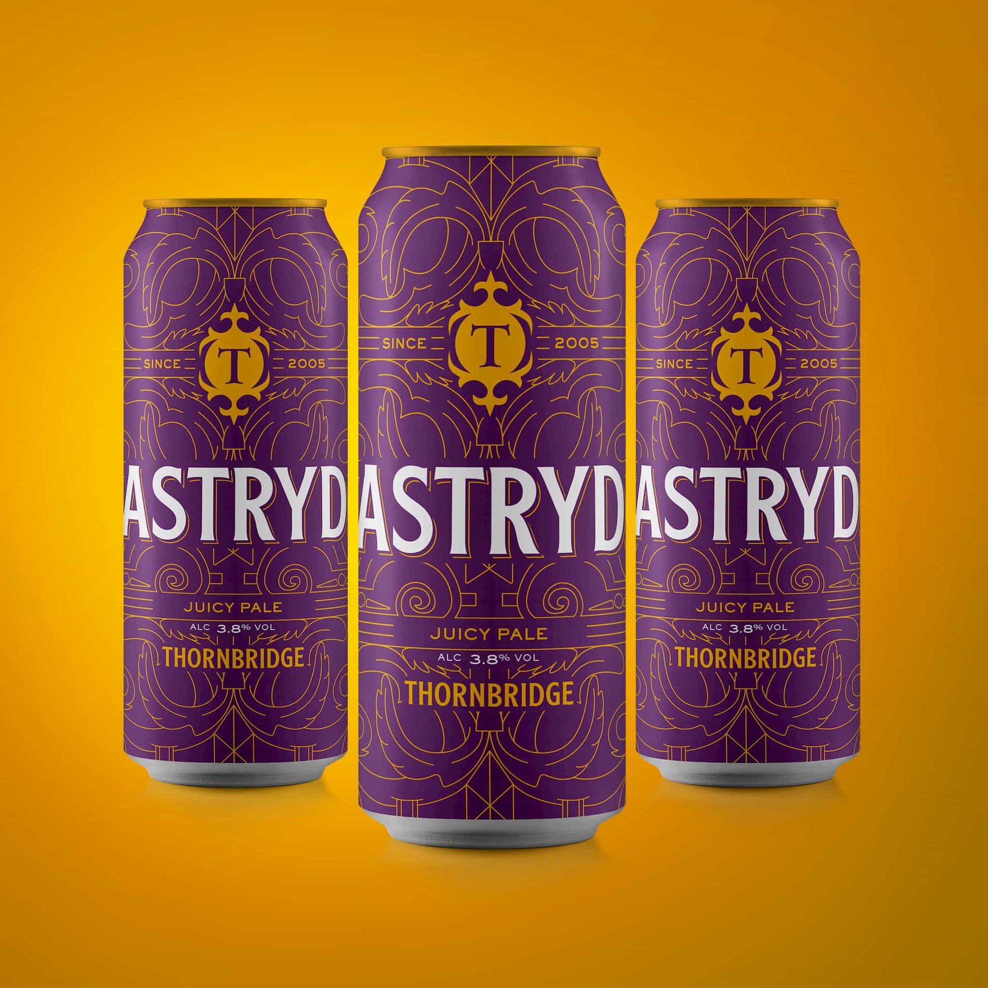 Astryd, Juicy Pale Ale 3.8% ABV 12x440ml cans Beer - Case Cans Thornbridge