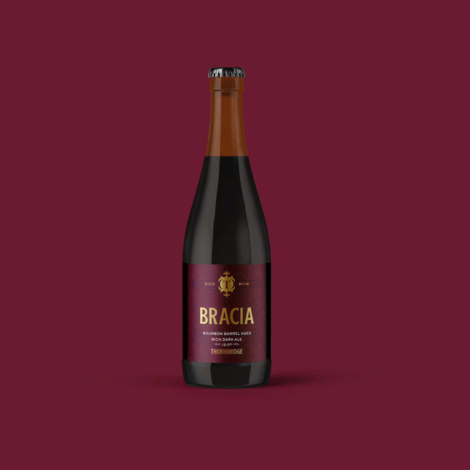 Bracia, 12% ABV Bourbon Barrel Aged Rich Dark Ale Beer - BA Single Bottle Thornbridge