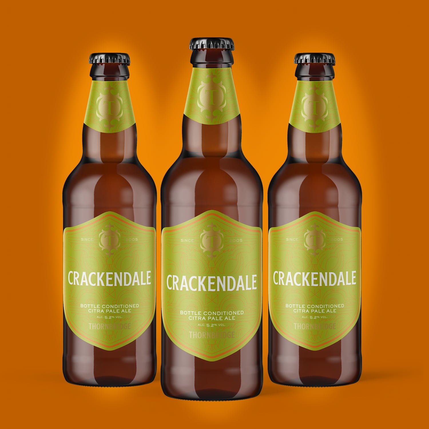Crackendale, 5.2% Single Hopped Citra Pale Ale 8 x 500ml bottles Beer - Case Bottle Thornbridge