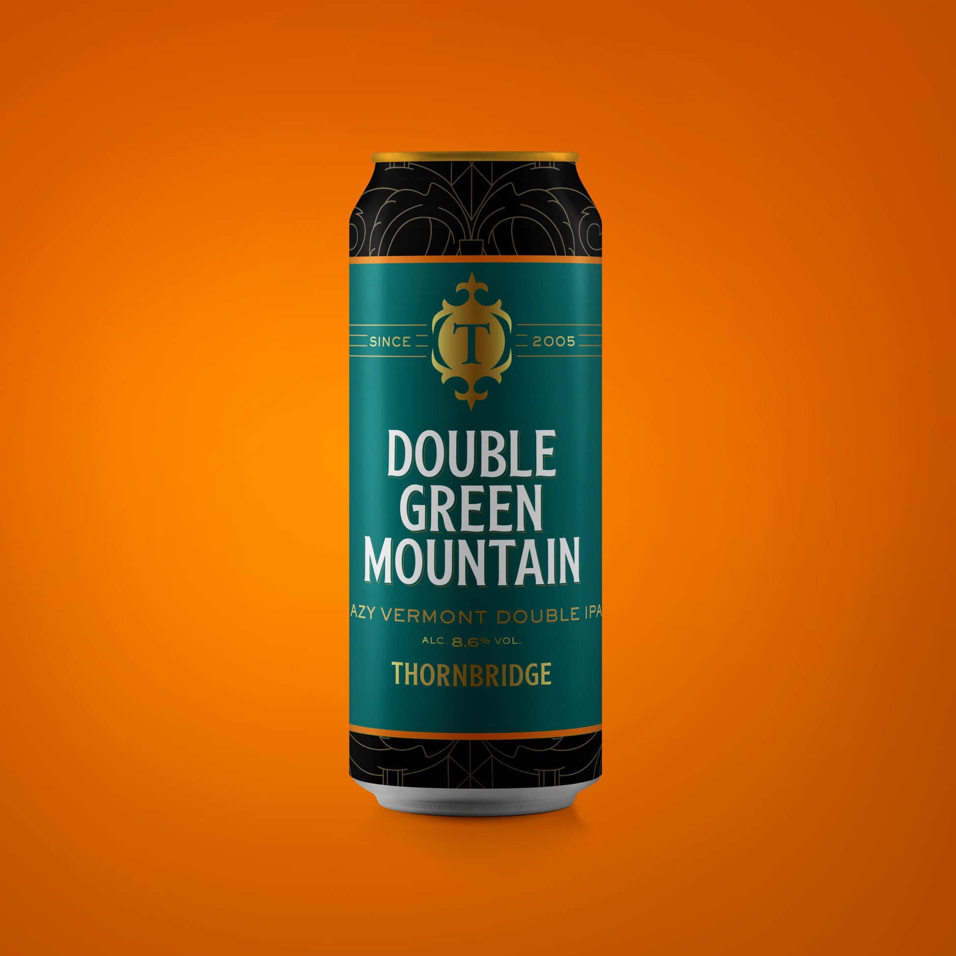 Double Green Mountain, ABV 8.6% Hazy Vermont Double IPA Beer - Single Can Thornbridge