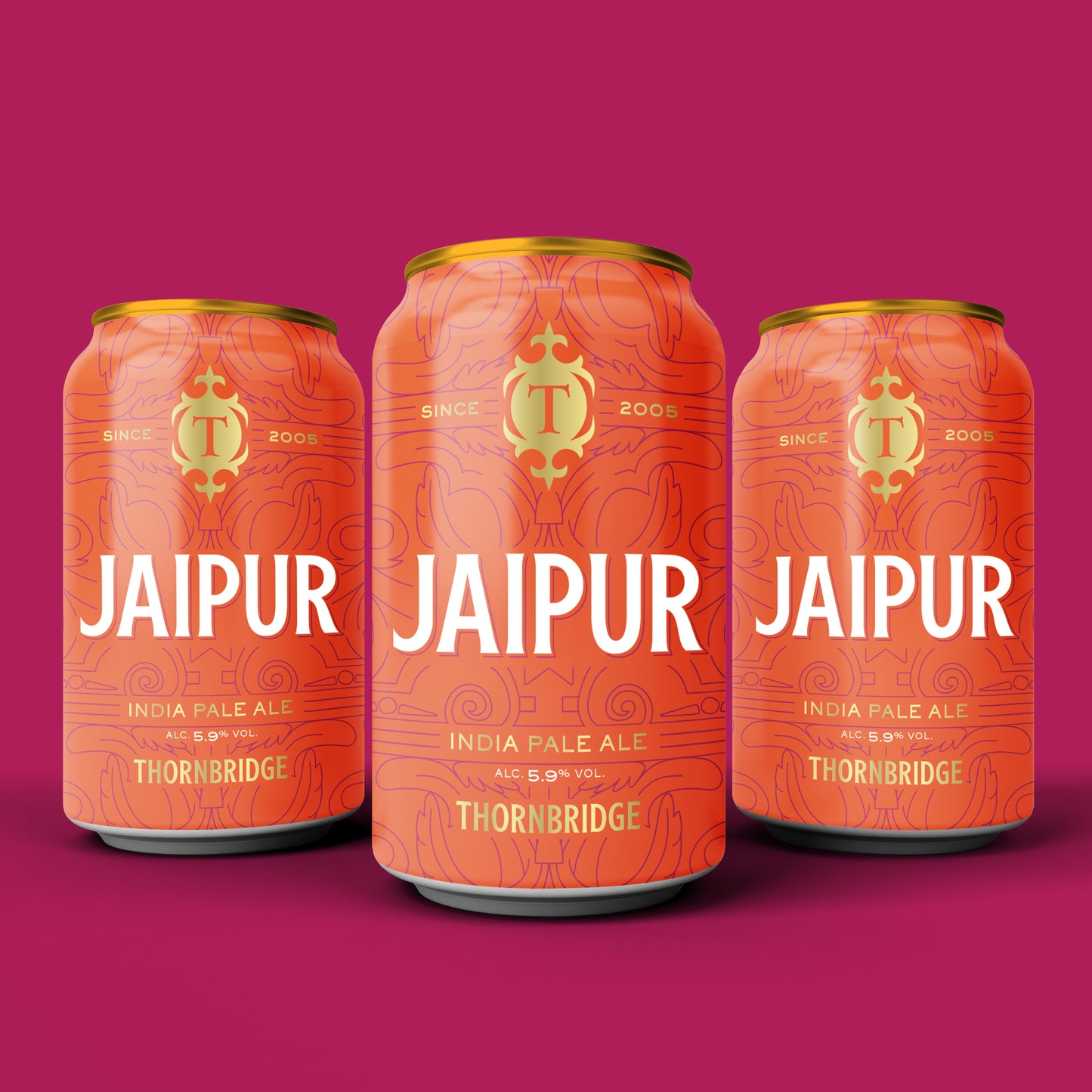 Jaipur, 5.9% IPA - 12 x 330ml cans Beer - Case Cans Thornbridge