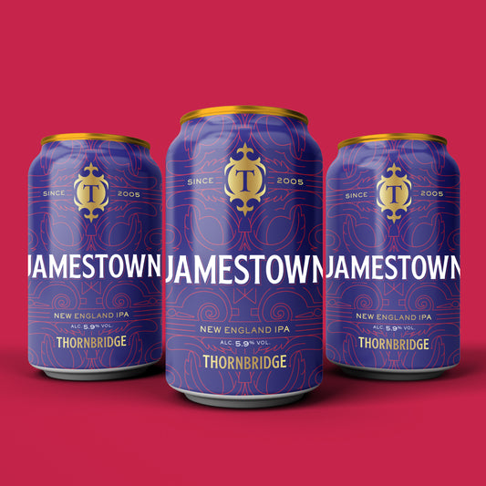 Jamestown, 5.9% New England IPA - 12 x 330ml cans Beer - Case Cans Thornbridge