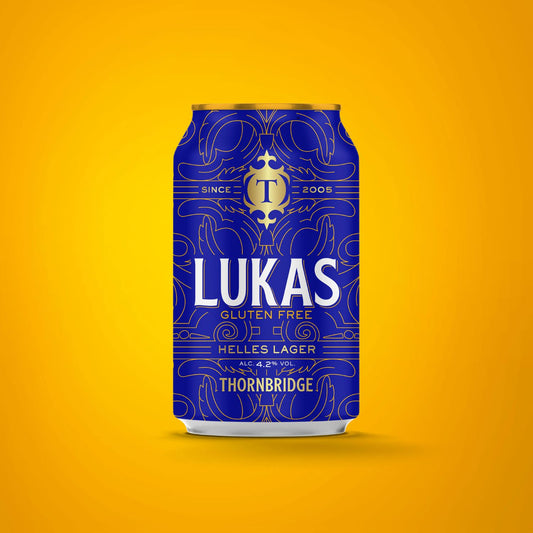 Lukas Can, 4.2% Helles Lager (Gluten Free) Beer - Single Can Thornbridge