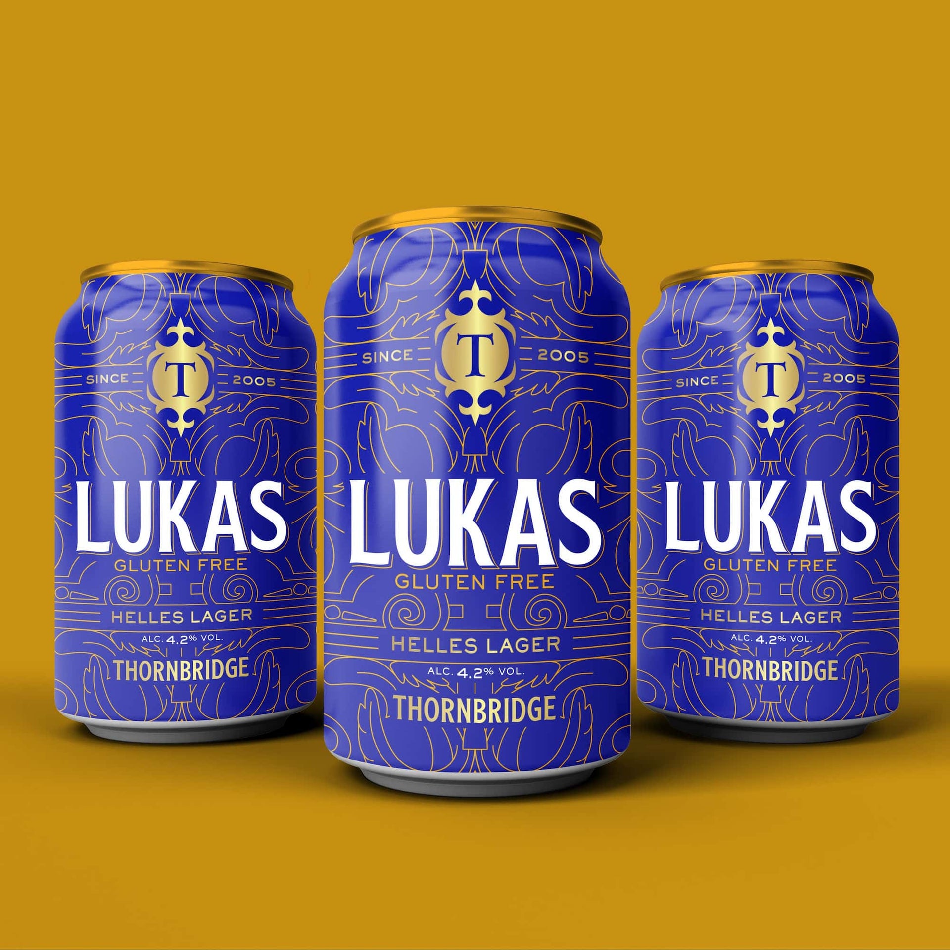 Lukas 4.2% Helles Lager 12x330ml cans