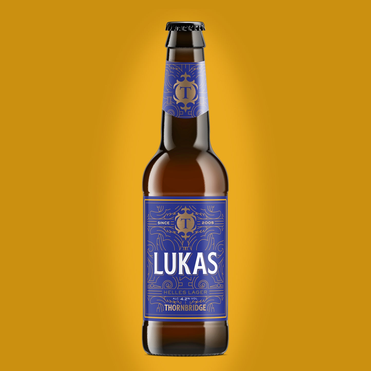 Lukas Bottle, 4.2% Helles Lager (Gluten Free) Beer - Single Bottle Thornbridge