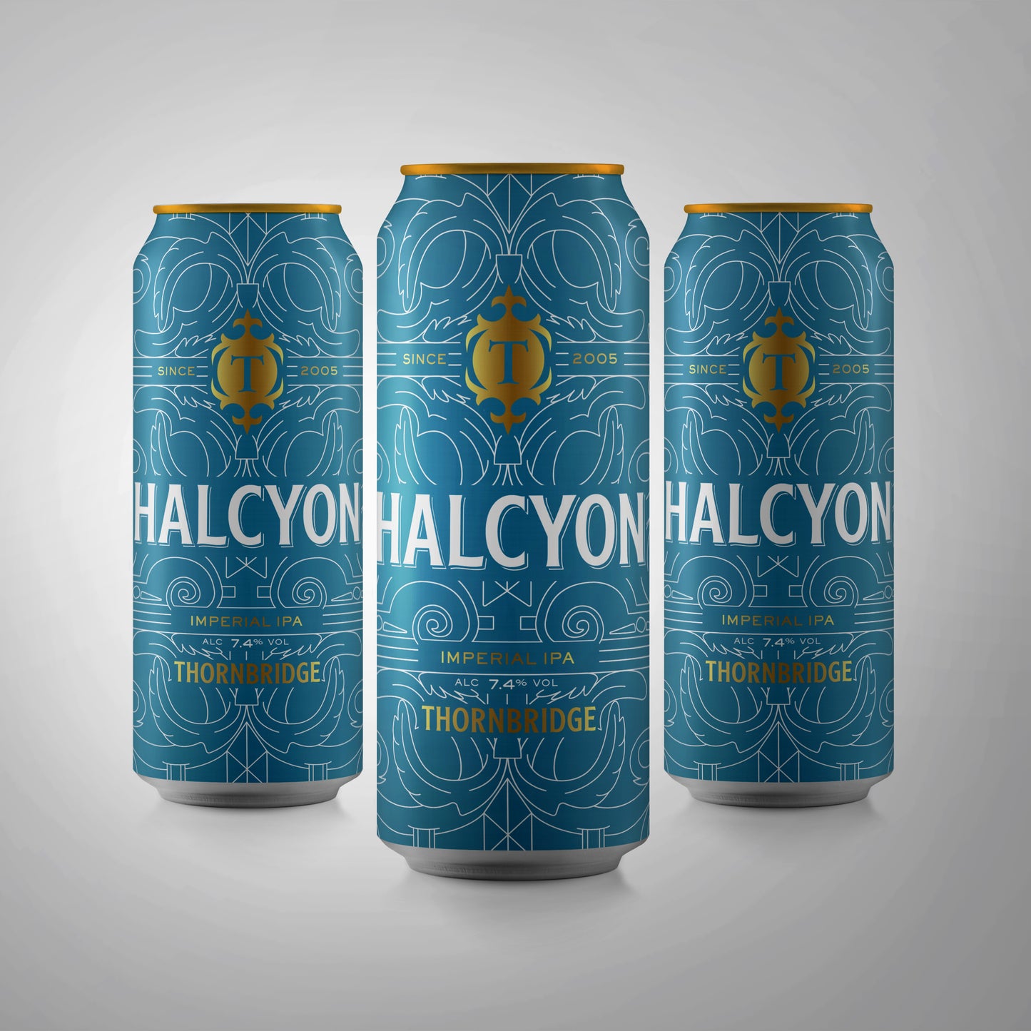 Halcyon, 7.4% Imperial IPA - 12x440ml cans Beer - Case Cans Thornbridge