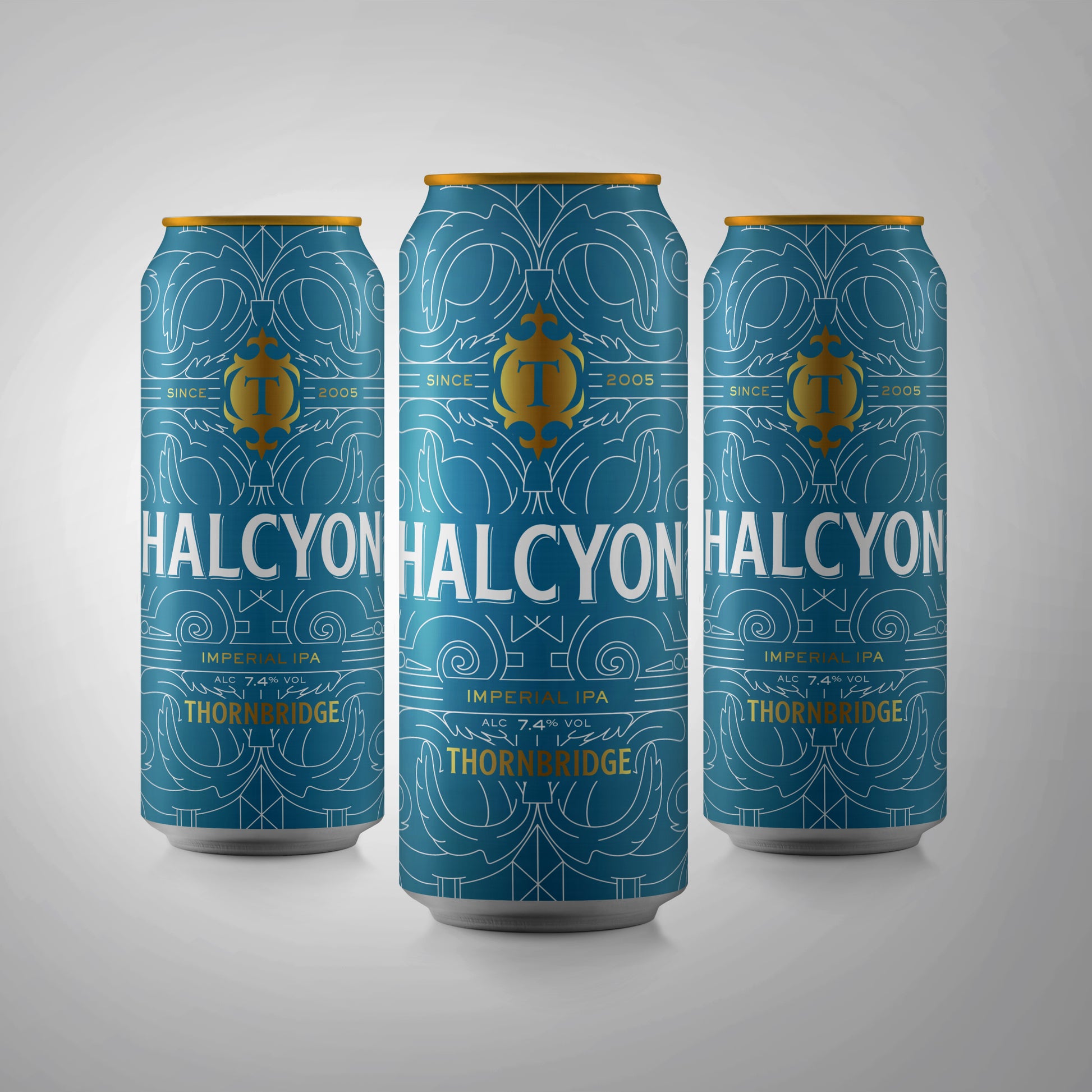Halcyon, 7.4% Imperial IPA - 12x440ml cans Beer - Case Cans Thornbridge