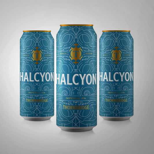 Halcyon, 7.4% Imperial IPA - 12x440ml cans Beer - Case Cans Thornbridge