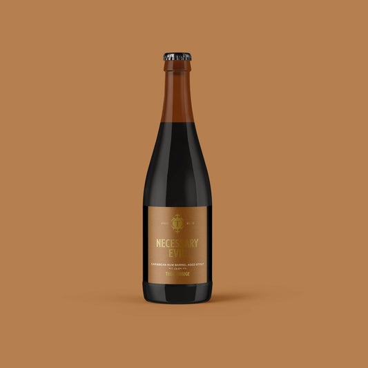 Necessary Evil, 13% ABV Caribbean Rum Barrel Aged Stout Beer - BA Single Bottle Thornbridge