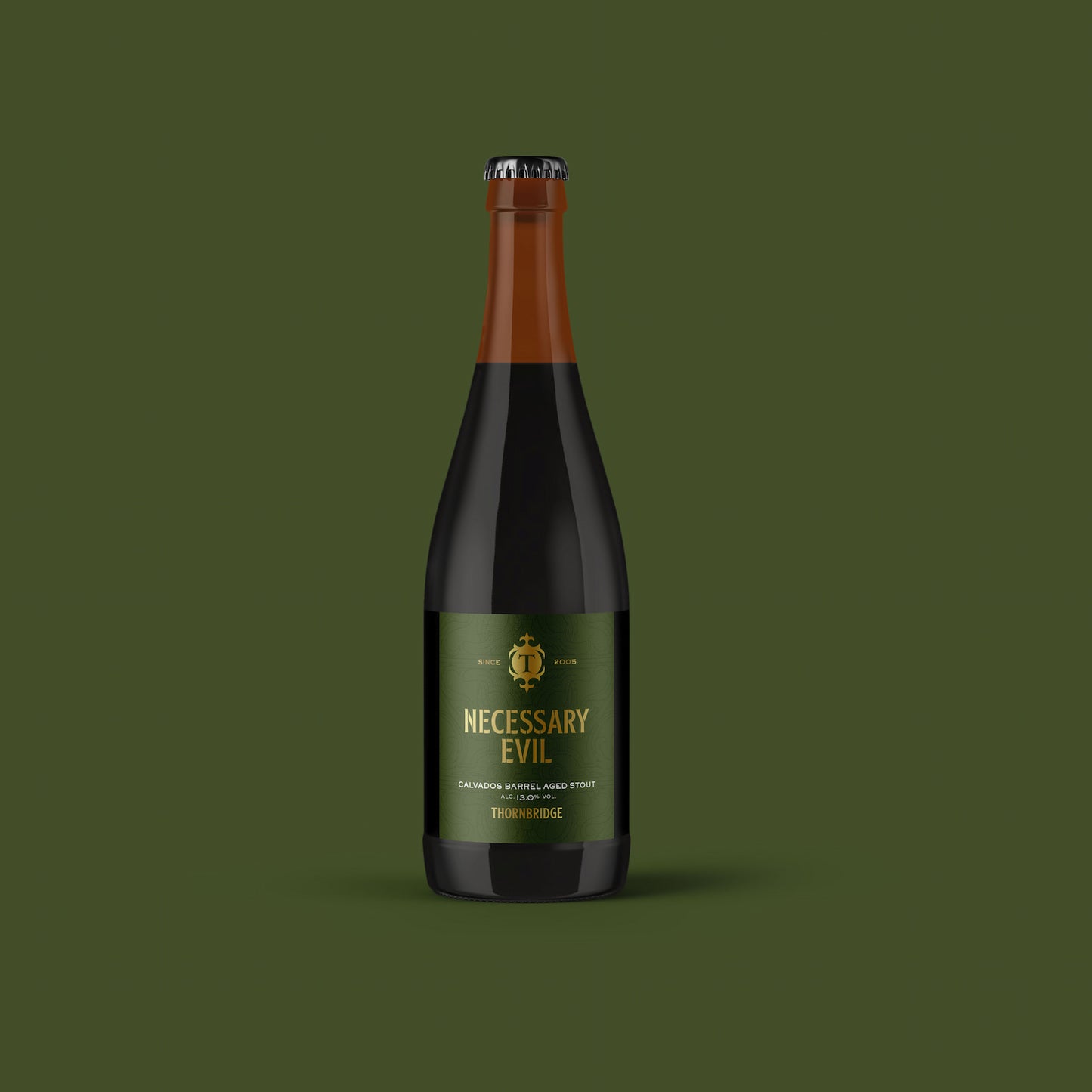 Necessary Evil, 13% ABV Calvados Barrel Aged Stout Beer - BA Single Bottle Thornbridge