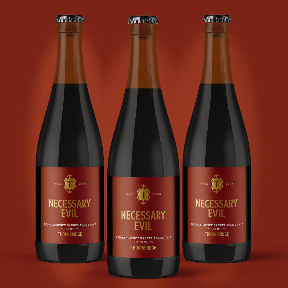 Necessary Evil, 13% ABV Pedro Ximénez Barrel Aged Stout 12 x 375ml Beer - BA mini case Thornbridge