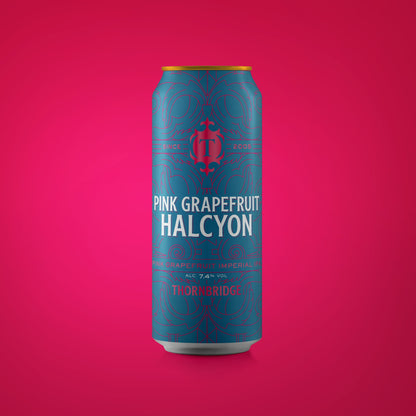Pink Grapefruit Halcyon, 7.4% Imperial IPA 440ml can Beer - Single Can Thornbridge