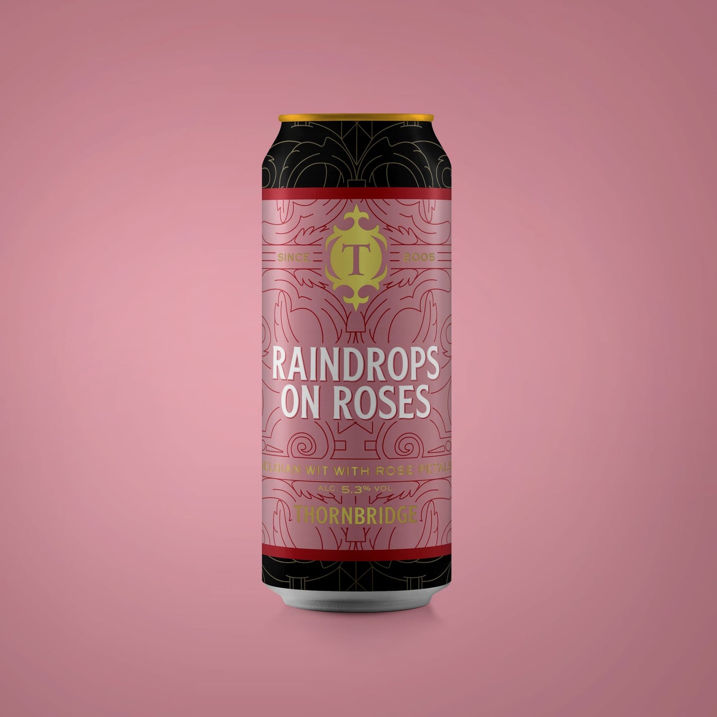 Raindrops on Roses, 5.3% Belgian Wit with Rose Petals Beer - Single Can Thornbridge