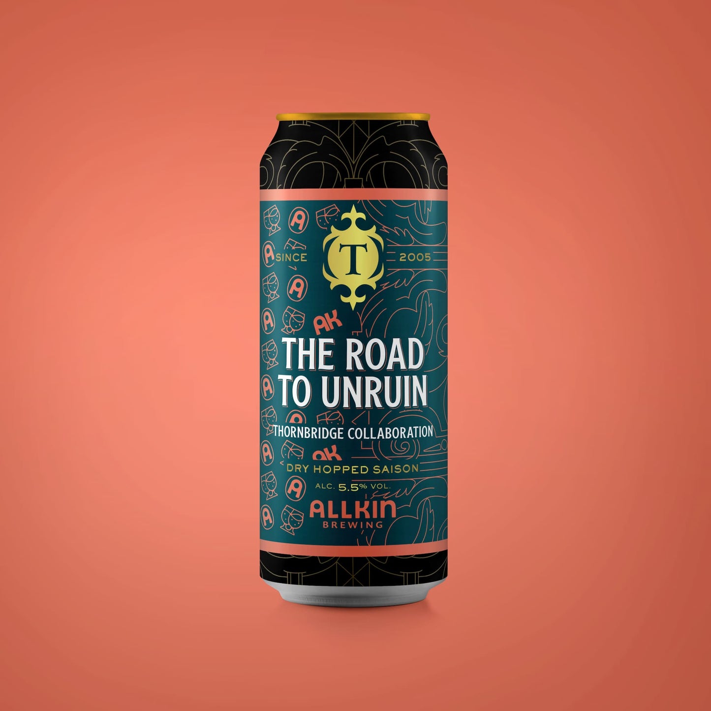 The Road To Unruin, 5.5% Dry Hopped Saison Beer - Single Can Thornbridge