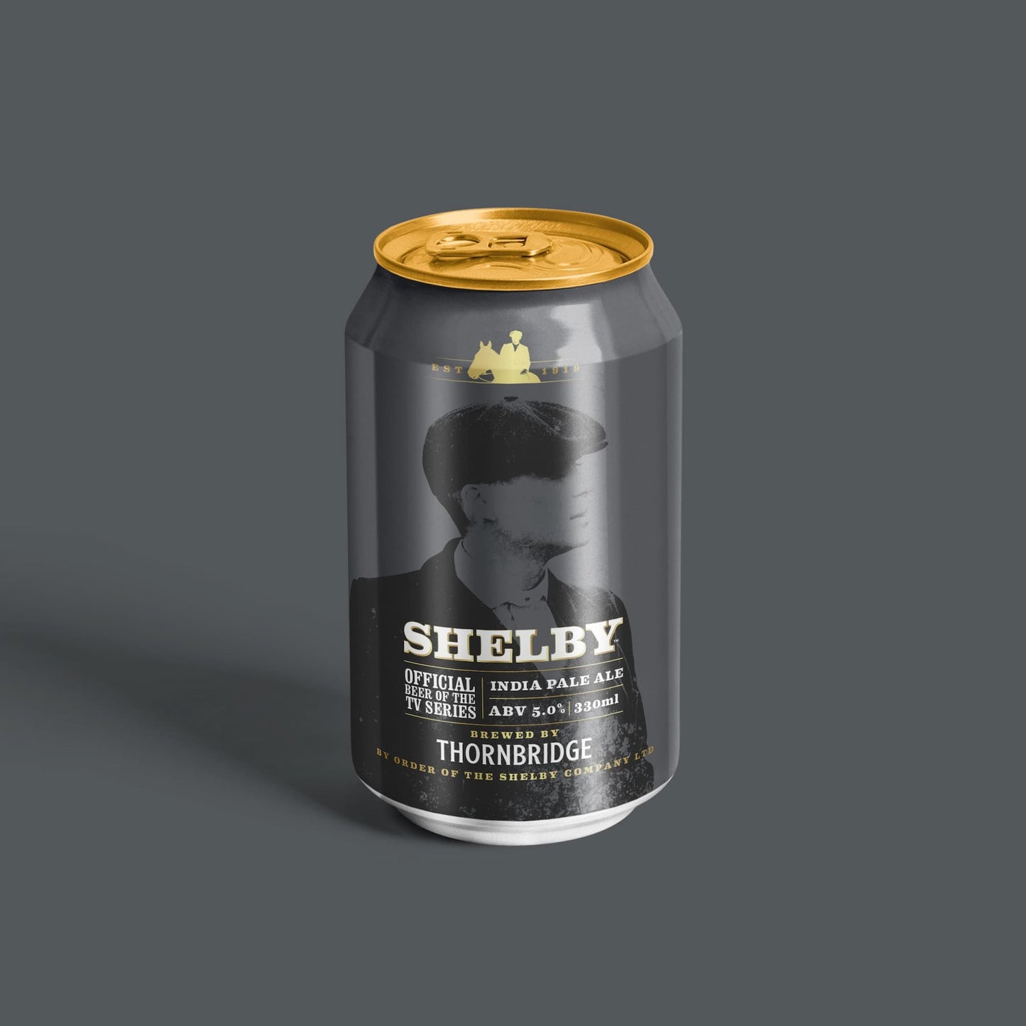 Shelby - The Official Beer of the Peaky Blinders TV Series - 5% IPA 330ml can Beer - Single Can Thornbridge