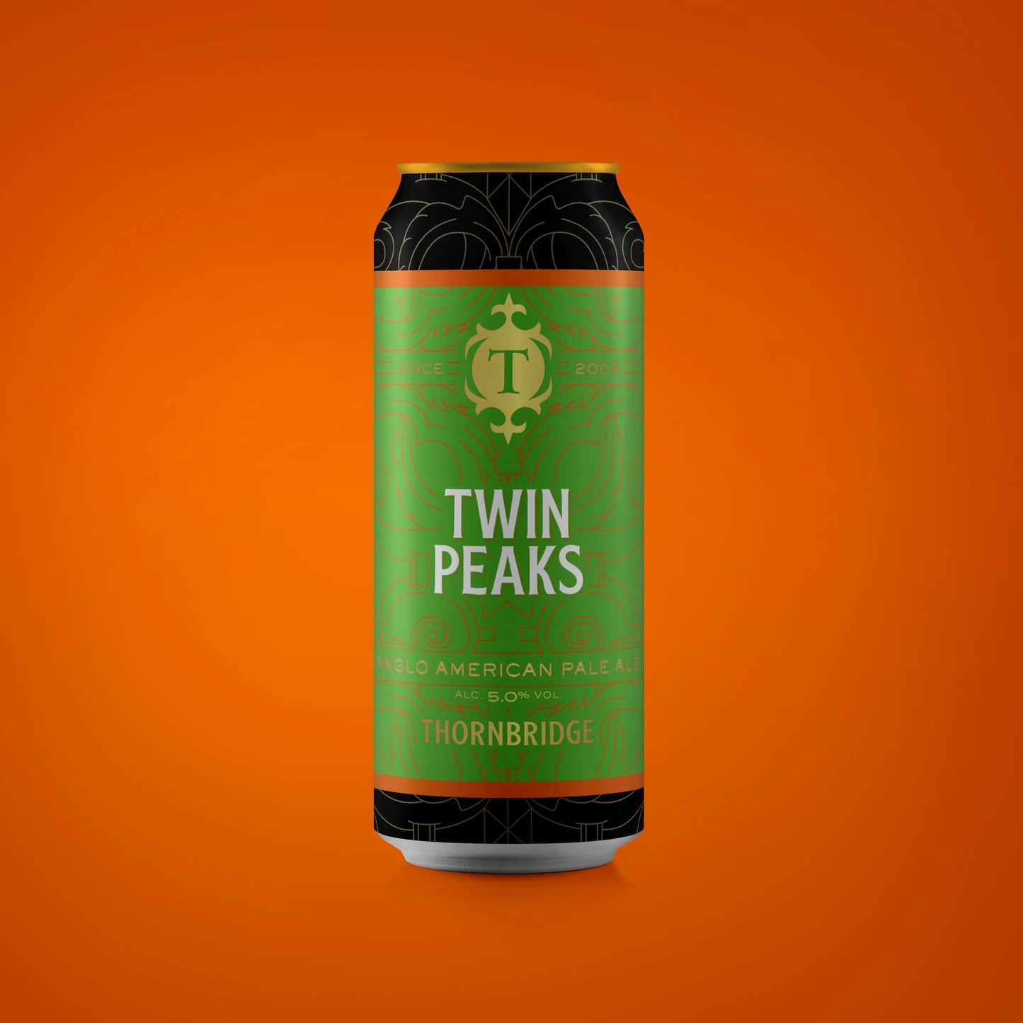 Twin Peaks, 5% Anglo American Pale Ale Beer - Single Can Thornbridge