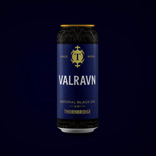 Valravn, 8.8% Imperial Black IPA Beer - Single Can Thornbridge