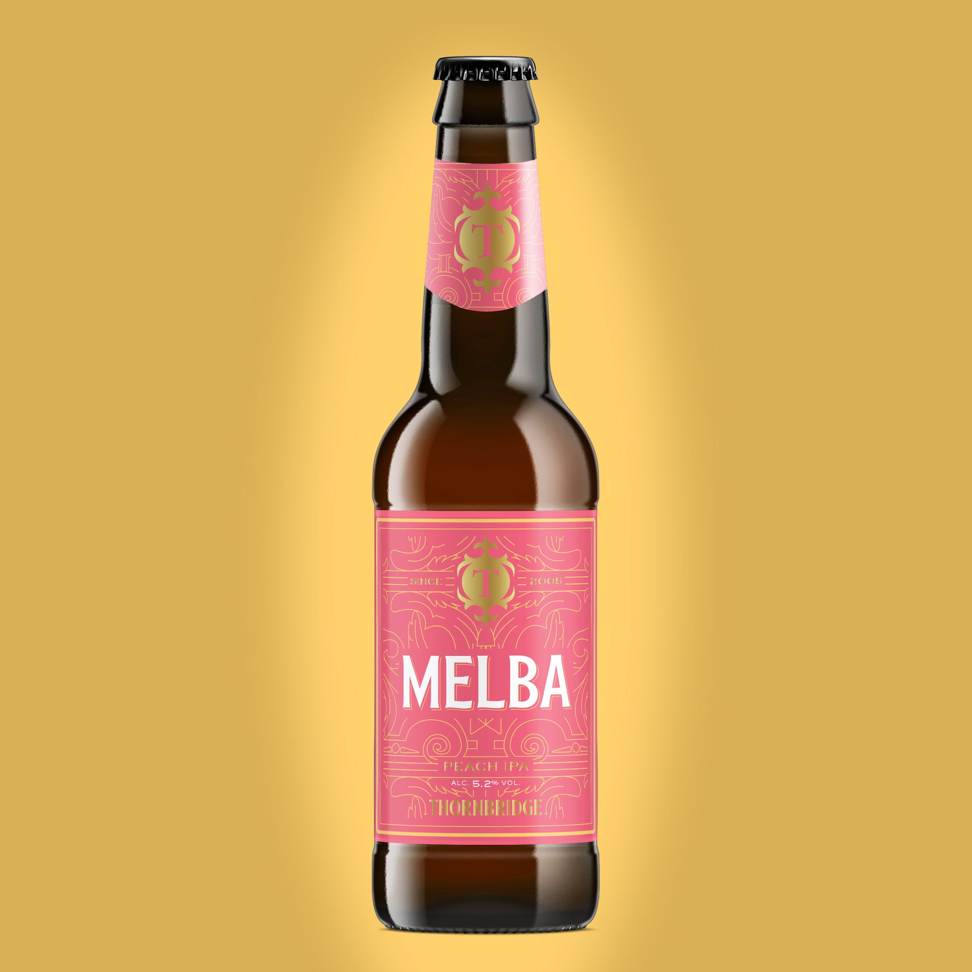 Melba 5.2% Peach IPA Beer - Single Bottle Thornbridge