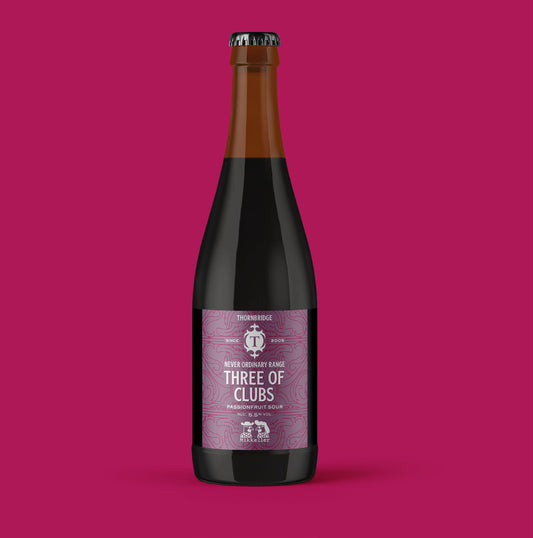 Three of Clubs 5.5% Passionfruit Sour Beer - Single Bottle Thornbridge
